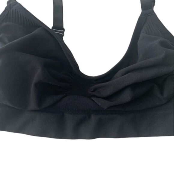 NWOT SKIMS Seamless Sculpt Bralette In Onyx Black Bra Active Sport Bra - Picture 7 of 8